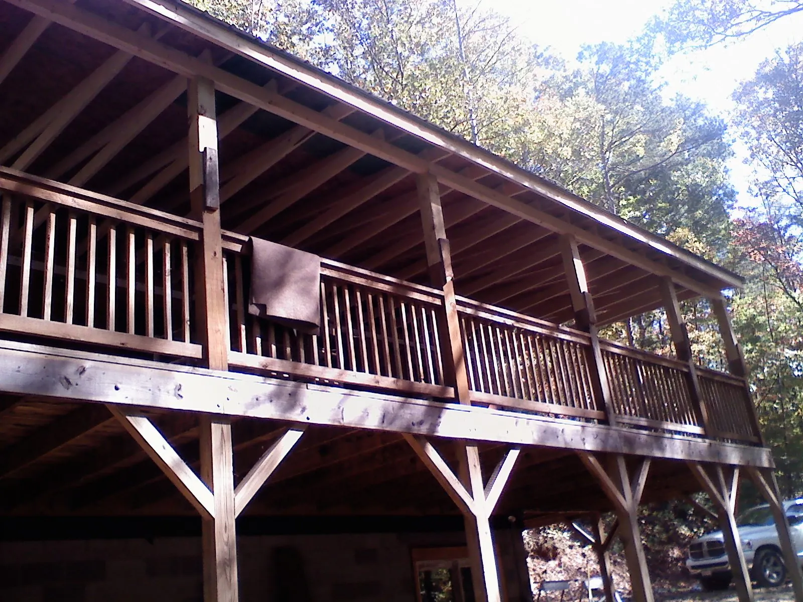 Timber framing under a new elevated porch and deck — Roof Leak Repair in Reddell by Roofing Brothers
